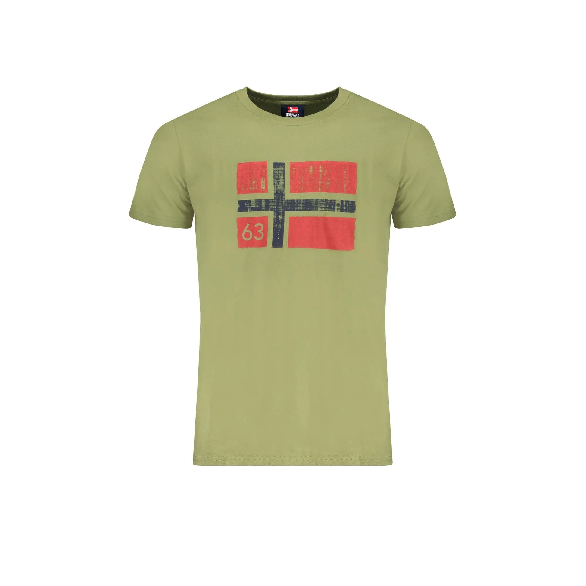 Norway 1963 T-Shirt Maniche Corte Uomo Verde Stampa - foto prodotto