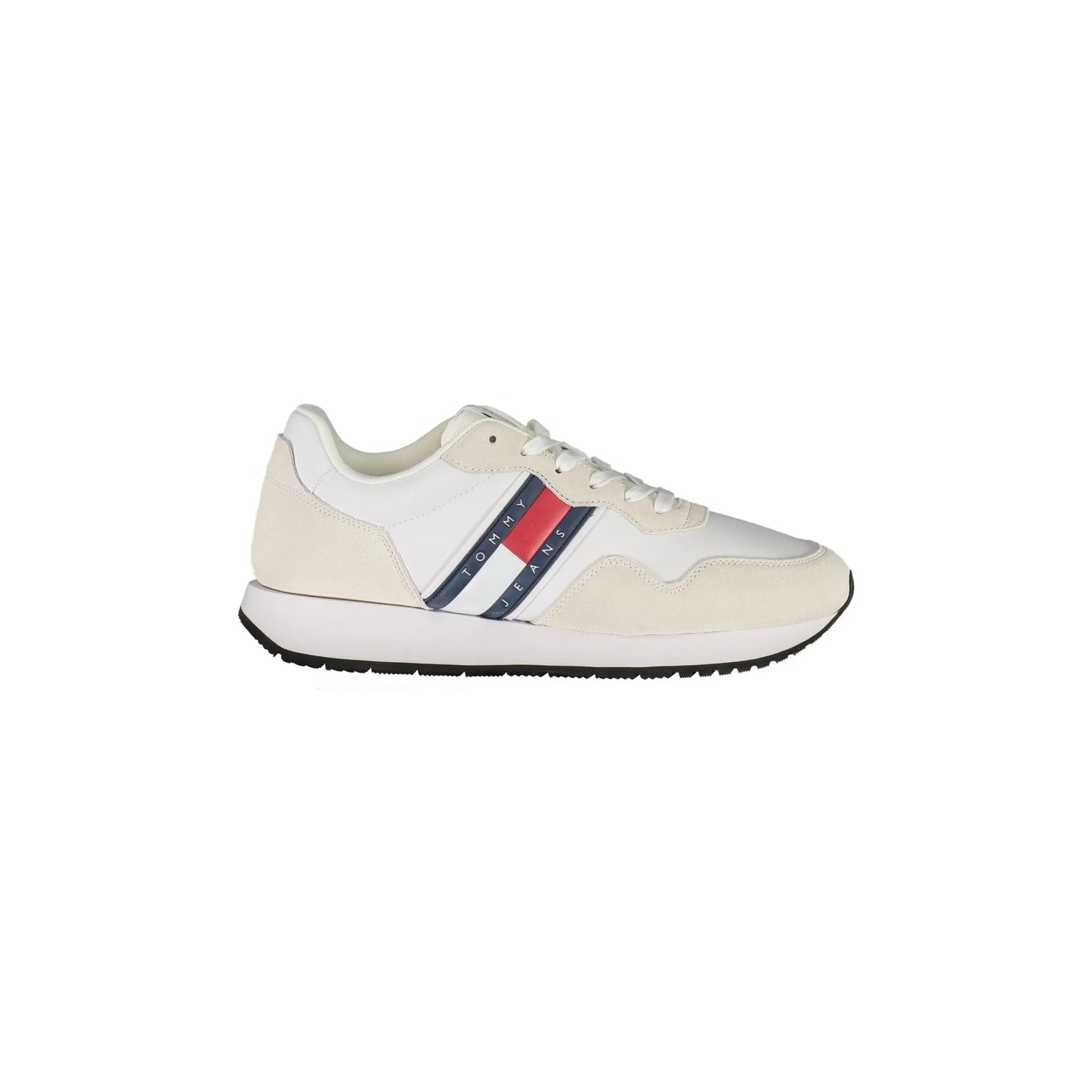 TOMMY HILFIGER Scarpe Sneakers Uomo Bianche con Dettagli a Contrasto Bianco - foto prodotto