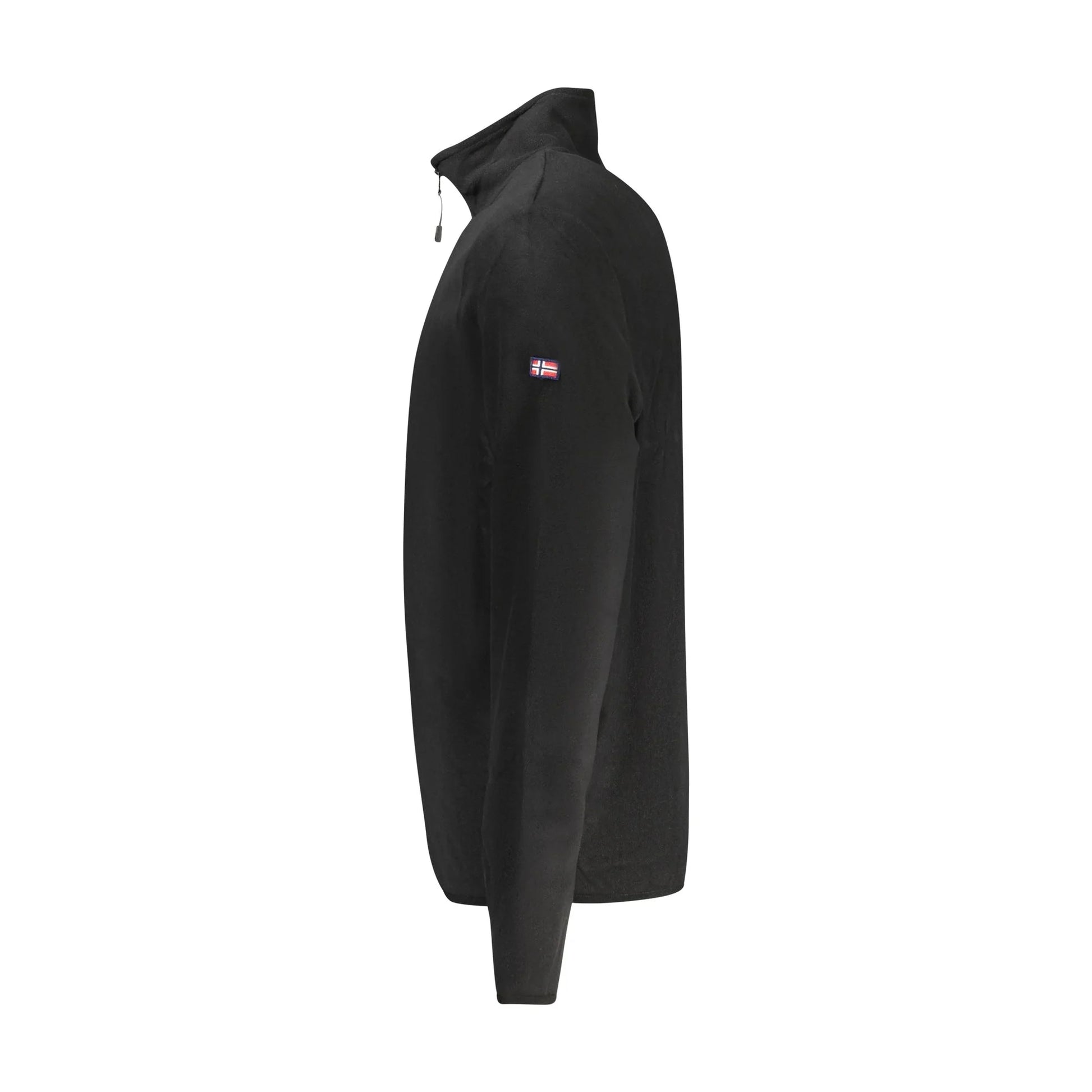 Norway 1963 Felpa Pile Uomo Nera Mezza Zip Contrasto Logo Felpe nero - vista 3