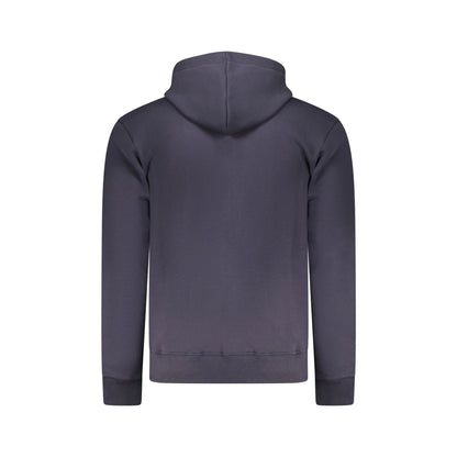 Coveri Moving Felpa Maniche Lunghe Uomo Blu Zip Ricamo Felpe - vista 2