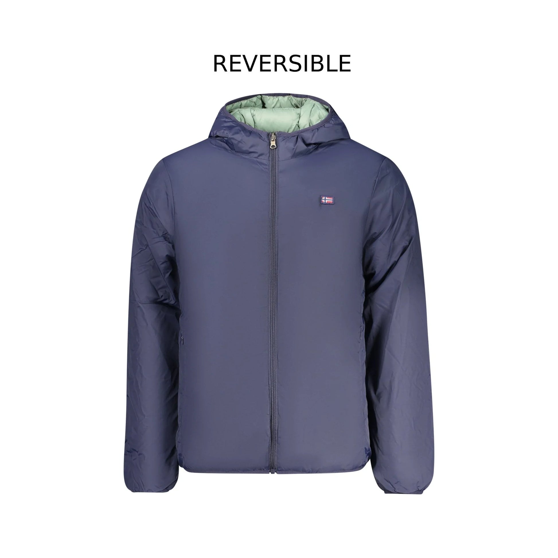 Norway 1963 Giubbotto Uomo Blu Cappuccio Reversibile Logo Giubbotti e Giacche - foto prodotto