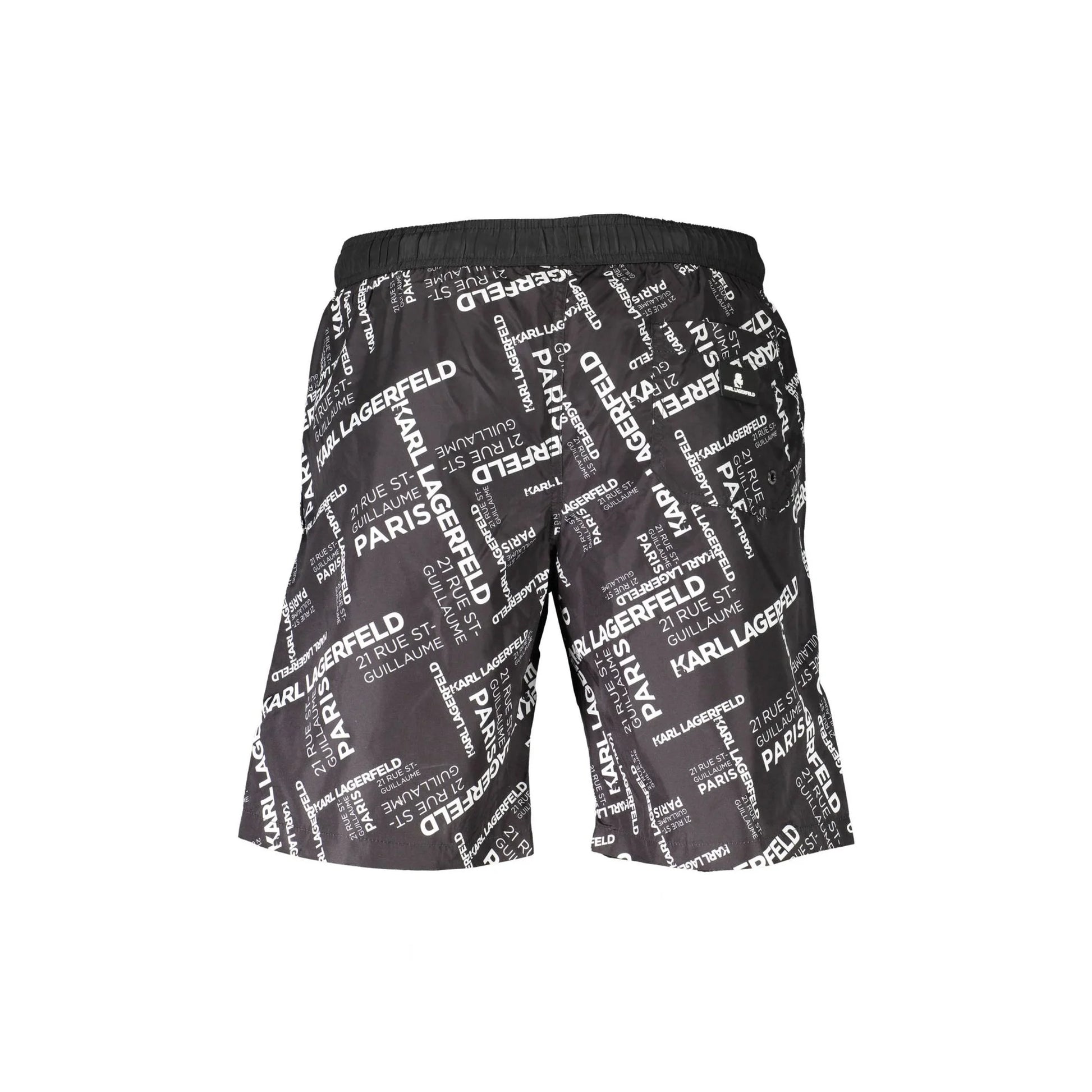 Karl Lagerfeld Beachwear Costume da Mare Uomo Nero Dettagli a Contrasto - vista 2