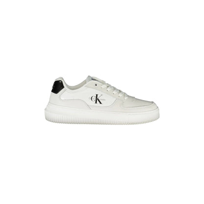 CALVIN KLEIN Scarpe Sportive Donna Bianche con Stampa e Lacci Sneakers Bianco - foto prodotto