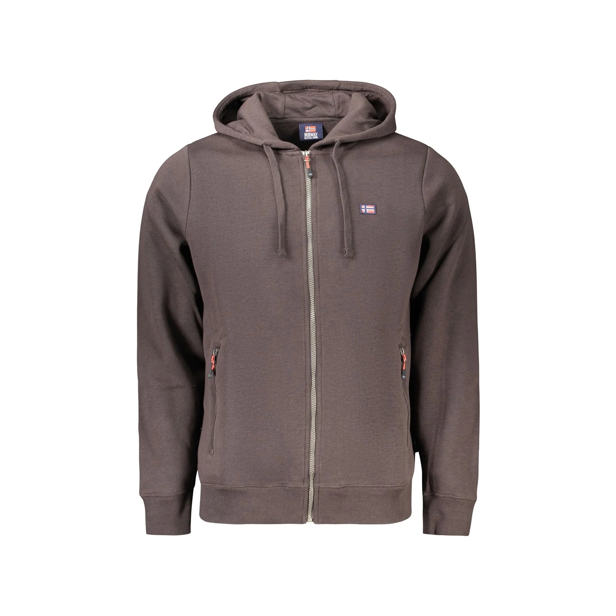 NORWAY 1963 FELPA CON ZIP UOMO MARRONE