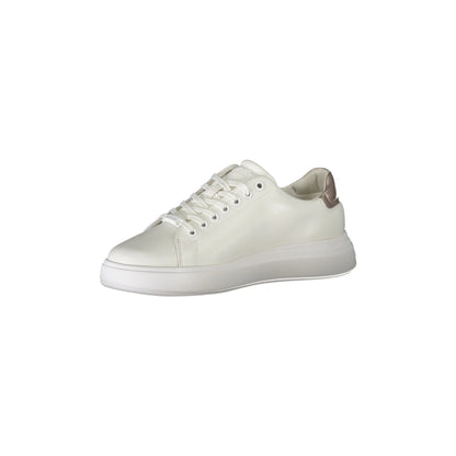 CALVIN KLEIN Scarpe Sneakers Donna Bianche con Dettagli a Contrasto bianco - vista 3