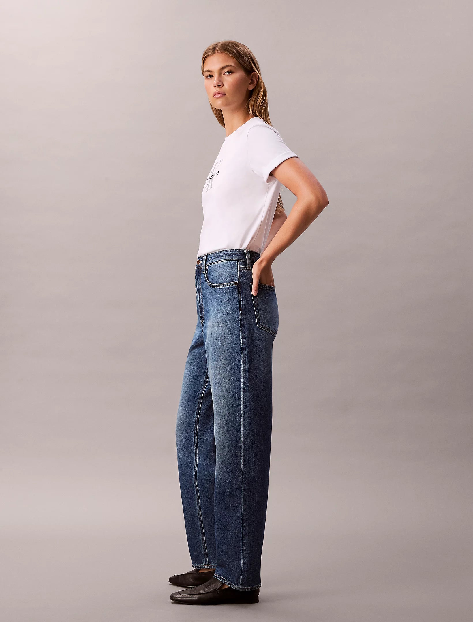 high rise tapered jeans lv047e907gmzk - immagine 3