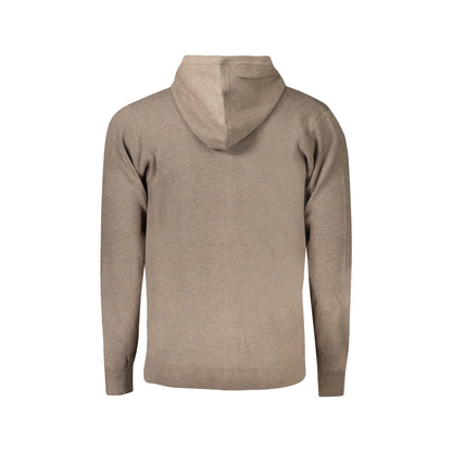 Norway 1963 Cardigan Uomo Marrone con Cappuccio e Zip Maglie - vista 2