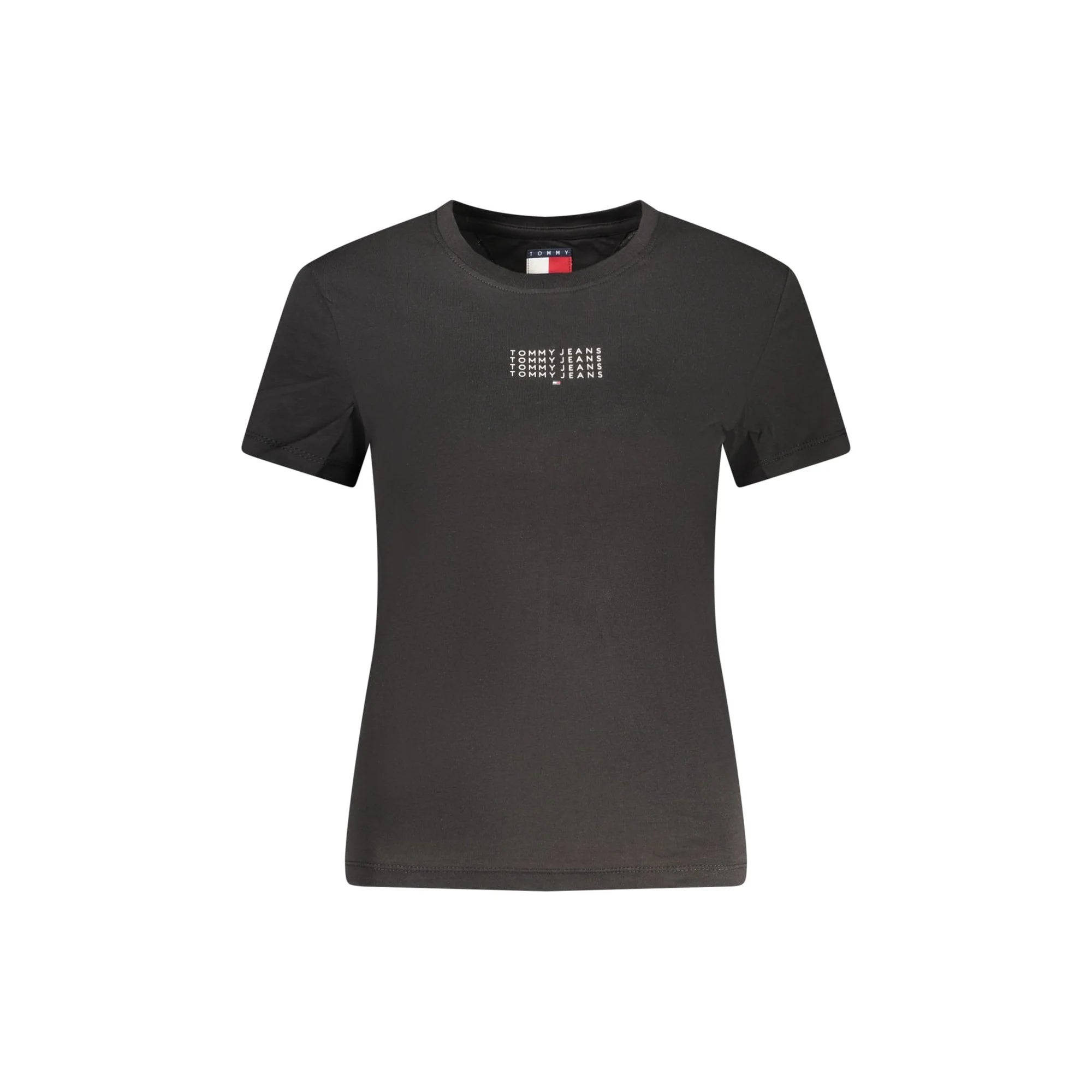 TOMMY HILFIGER T-SHIRT MANICHE CORTE DONNA NERO