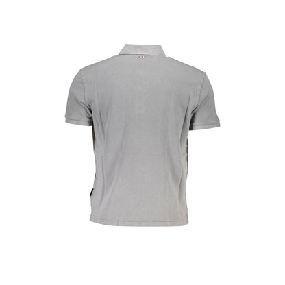 Napapijri Polo Maniche Corte Uomo Grigia Stampa grigio - vista 2
