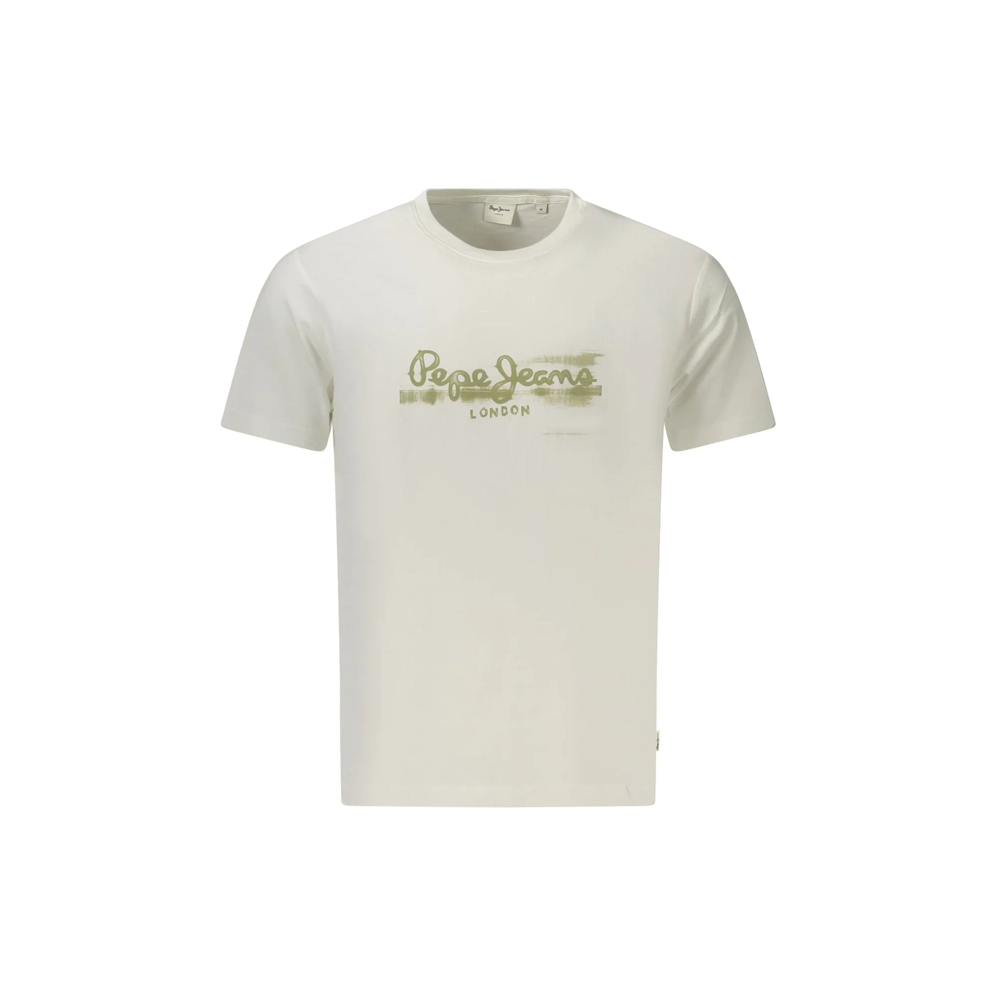 Pepe Jeans T-Shirt Maniche Corte Uomo Bianca Stampa Logo Bianco - foto prodotto
