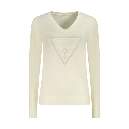 Guess Jeans Maglia Donna Bianca Logo Maglie Bianco - foto prodotto