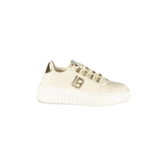 LAURA BIAGIOTTI Sneakers Donna Beige con Lacci e Plateau 4 cm