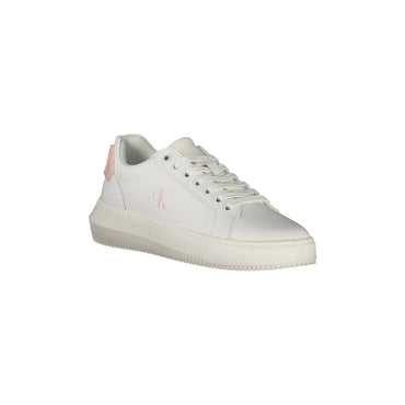 CALVIN KLEIN Calzature Sportive Donna Bianche con Dettagli Rosa Sneakers bianco - vista 2
