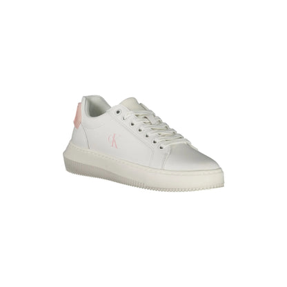 CALVIN KLEIN Calzature Sportive Donna Bianche con Dettagli Rosa Sneakers bianco - vista 2
