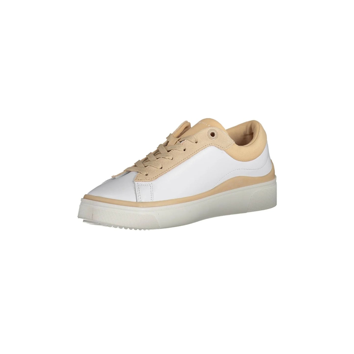 TOMMY HILFIGER Scarpe Sneakers Donna Bianche con Lacci e Logo bianco - vista 3
