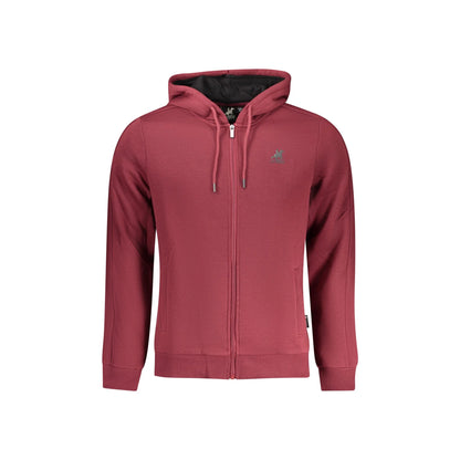 U.S. Grand Felpa Uomo Rossa con Cappuccio Zip Felpata Tasche Logo Felpe Rosso - foto prodotto