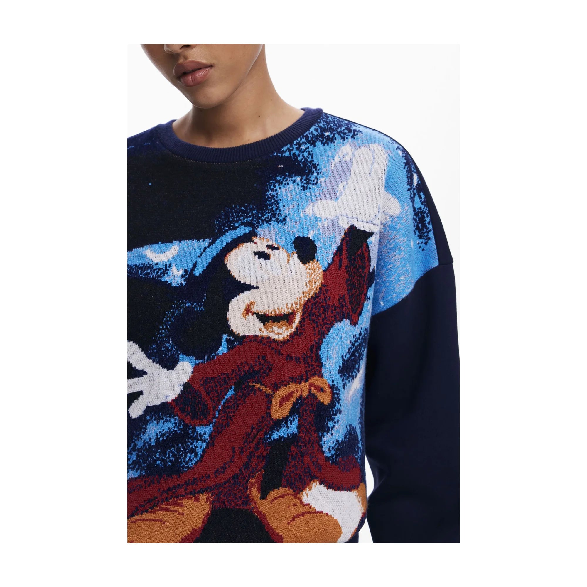 DESIGUAL FELPA SENZA ZIP DONNA BLU