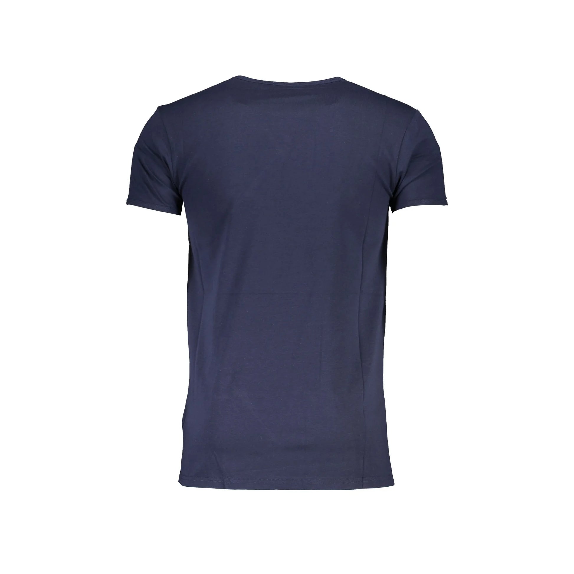 Cavalli Class T-Shirt Uomo Blu Girocollo Cotone Stampa Logo - vista 2