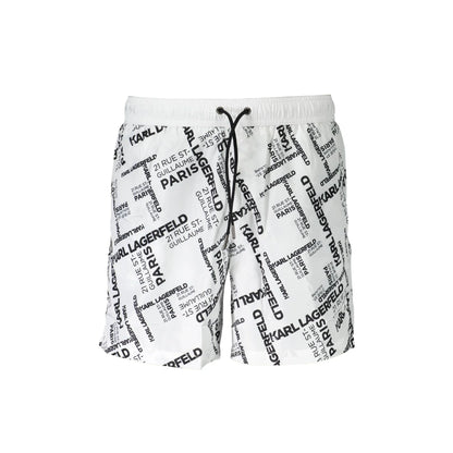 Karl Lagerfeld Beachwear Costume da Mare Uomo Bianco con Logo - foto prodotto