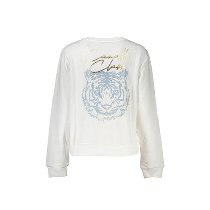 Cavalli Class Felpa Maniche Lunghe Donna Bianca Stampa Logo Felpe bianco - vista 2