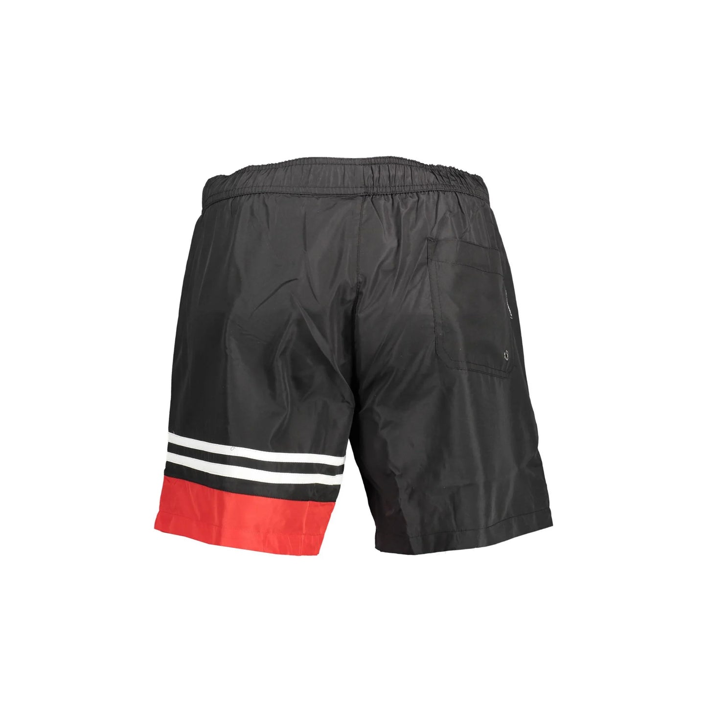 Karl Lagerfeld Beachwear Costume da Mare Uomo Nero Stampa Logo - vista 2