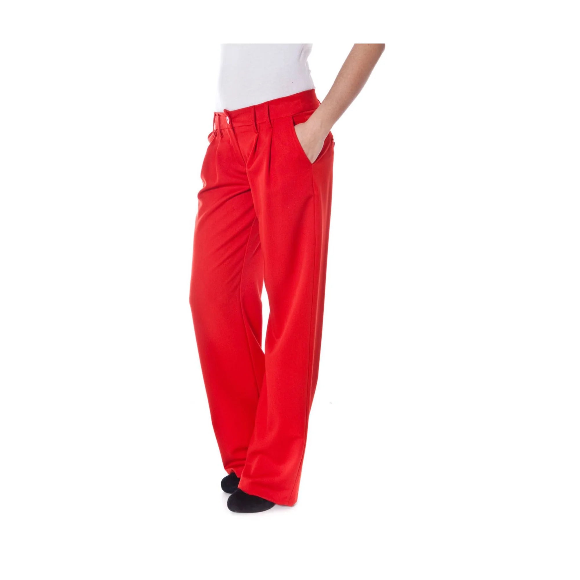 DENNY ROSE PANTALONE DONNA ROSSO
