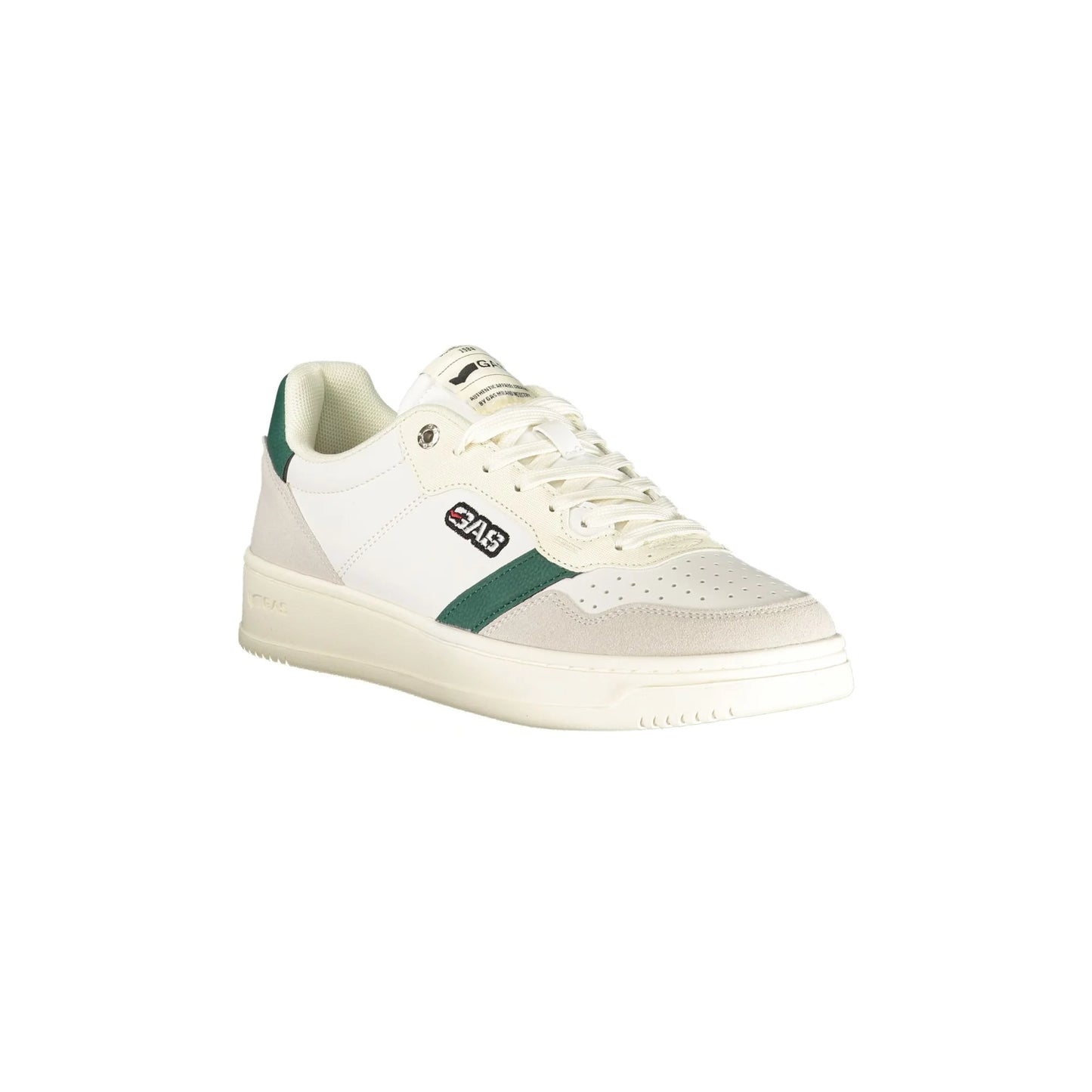 Gas Sneakers Uomo Bianche Lacci Plantare Removibile Ricamo Logo bianco - vista 2