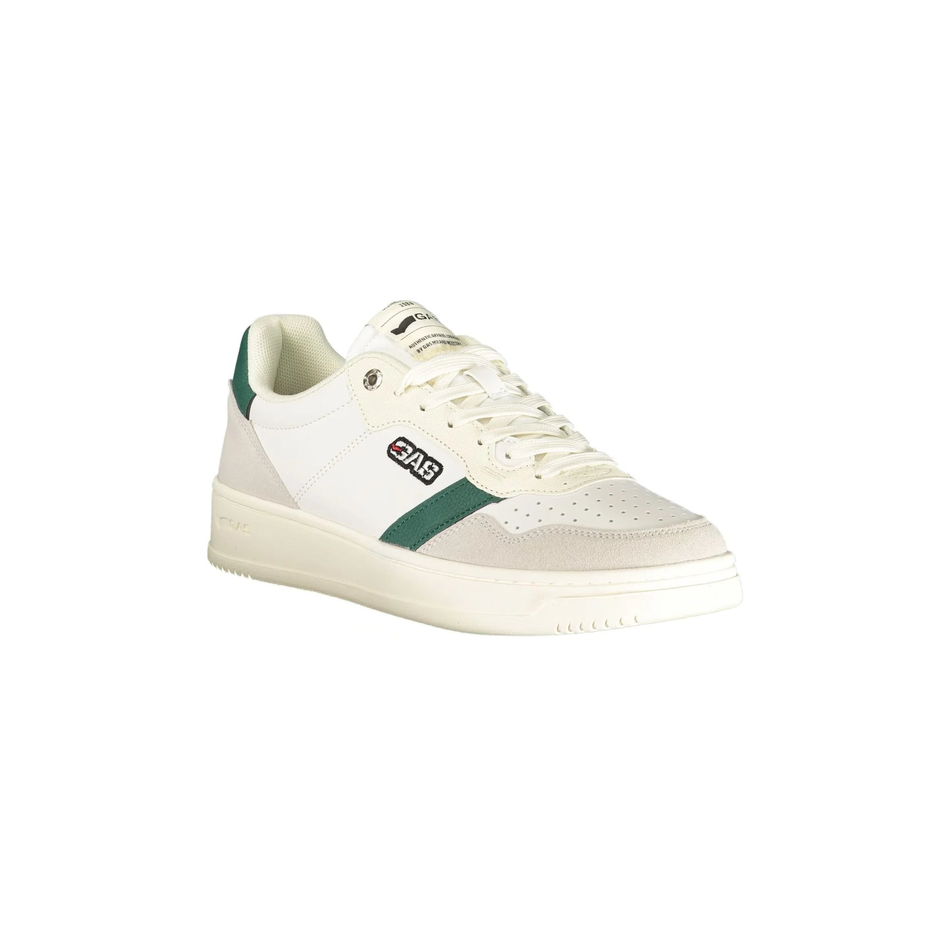 Gas Sneakers Uomo Bianche Lacci Plantare Removibile Ricamo Logo bianco - vista 2