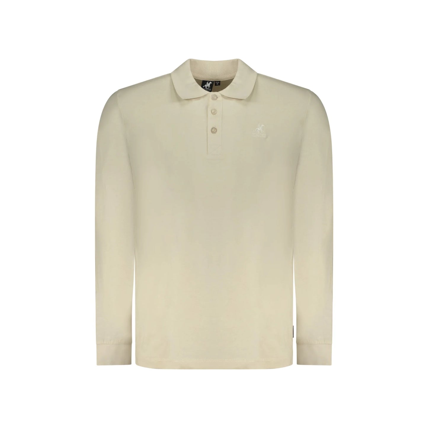 U.S. Grand Polo Uomo Beige Maniche Lunghe Cotone Ricamo Logo - foto prodotto