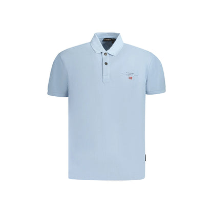 Napapijri Polo Maniche Corte Uomo Azzurra Stampa/Ricamo/Logo Azzurro - foto prodotto