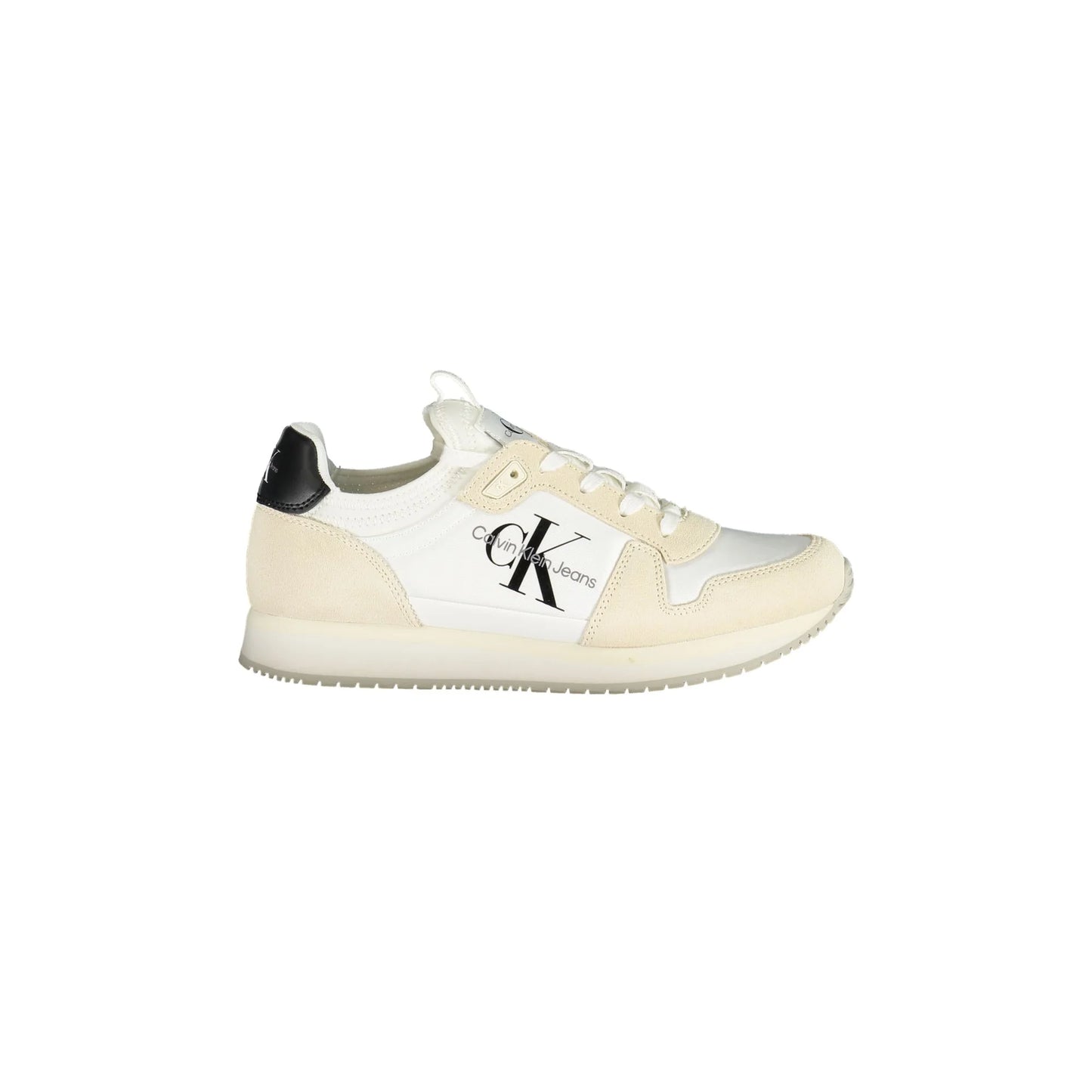 CALVIN KLEIN Scarpe Sneakers Donna Bianche con Dettagli a Contrasto Bianco - foto prodotto