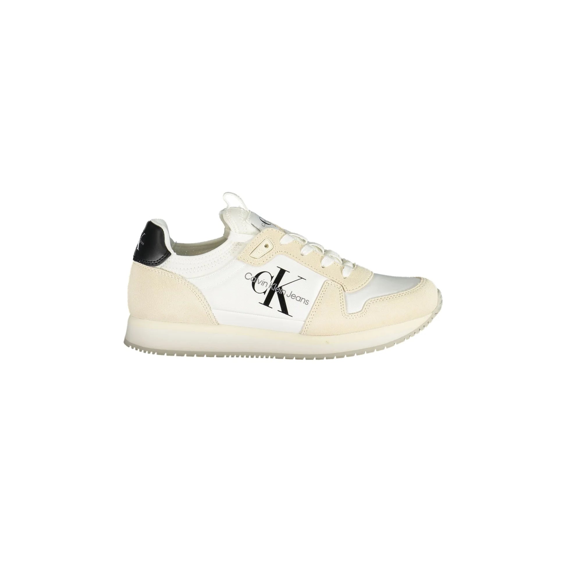 CALVIN KLEIN Scarpe Sneakers Donna Bianche con Dettagli a Contrasto Bianco - foto prodotto