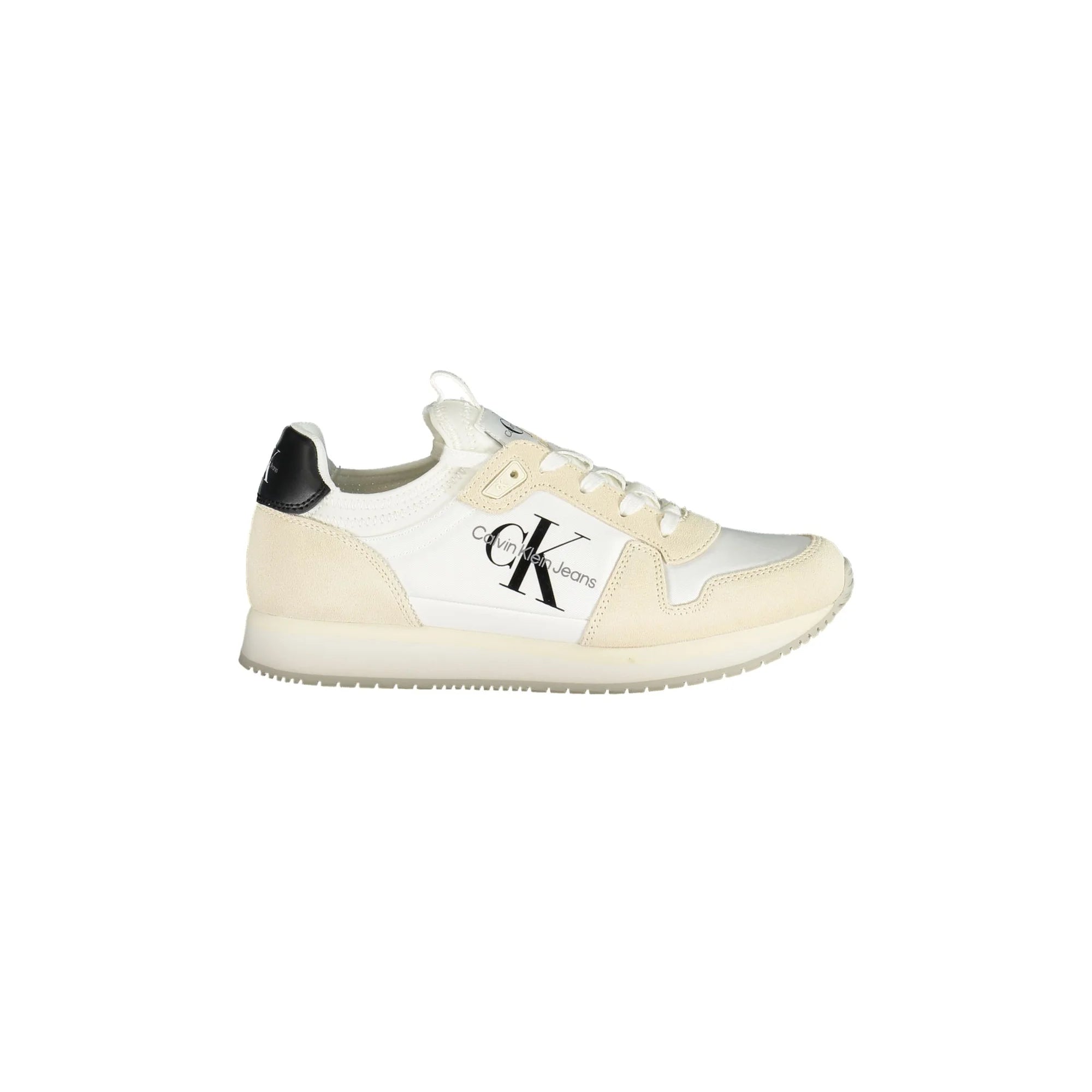 CALVIN KLEIN Scarpe Sneakers Donna Bianche con Dettagli a Contrasto Bianco - foto prodotto
