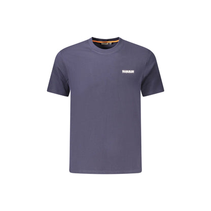 Napapijri T-Shirt Uomo Blu Maniche Corte Girocollo Stampa Logo - foto prodotto