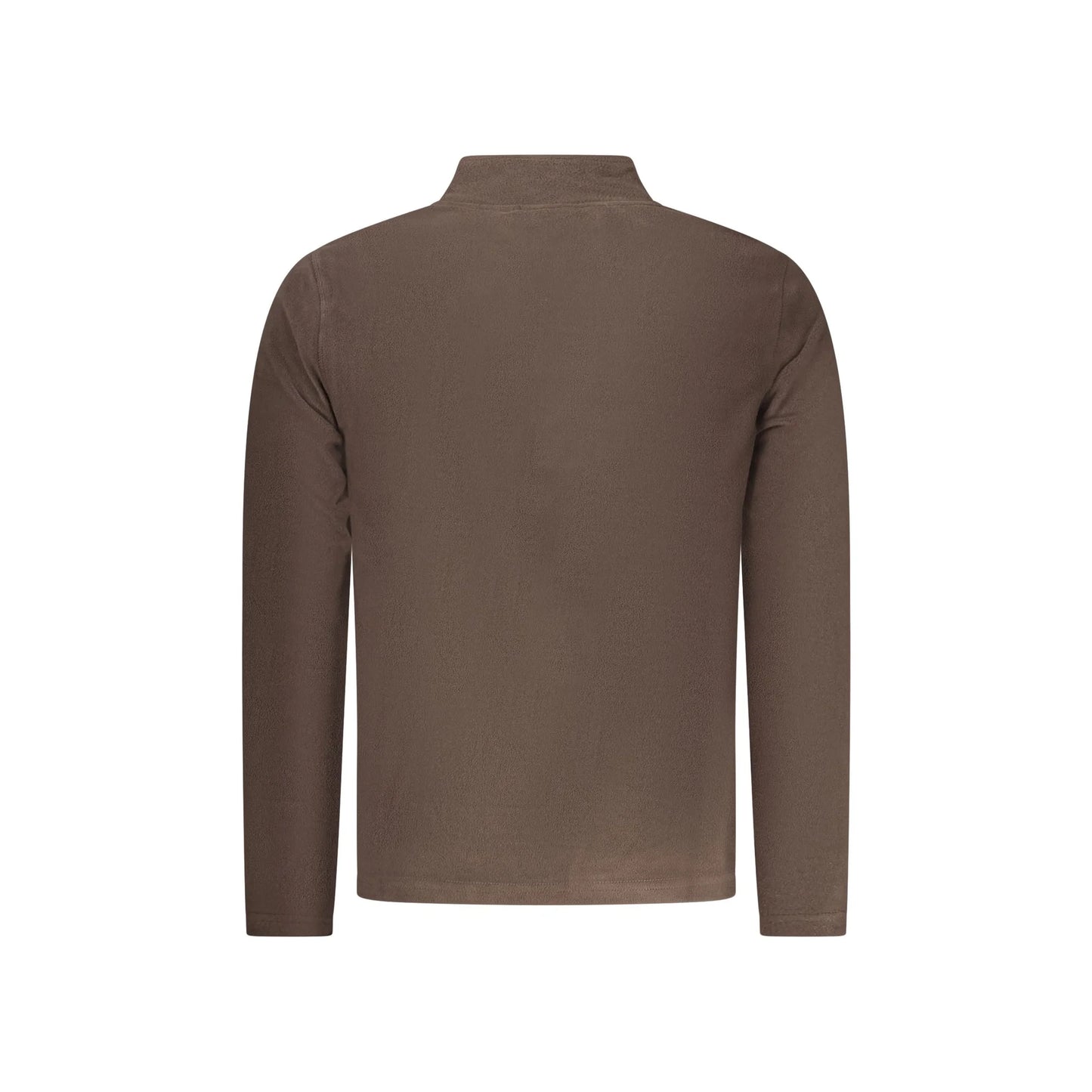 U.S. Grand Felpa Uomo Marrone Mezza Zip Pile Ricamo Logo Felpe - vista 2