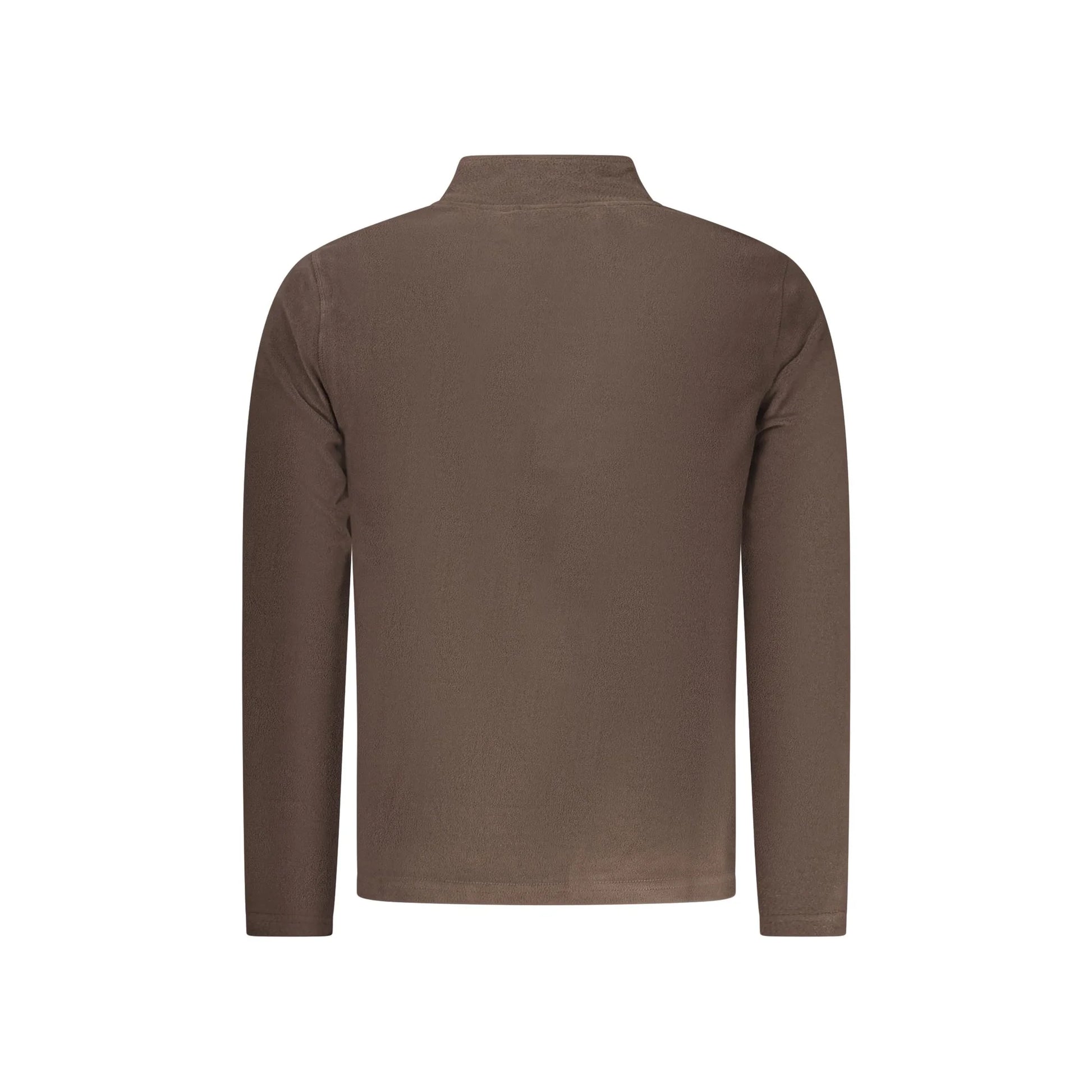 U.S. Grand Felpa Uomo Marrone Mezza Zip Pile Ricamo Logo Felpe - vista 2