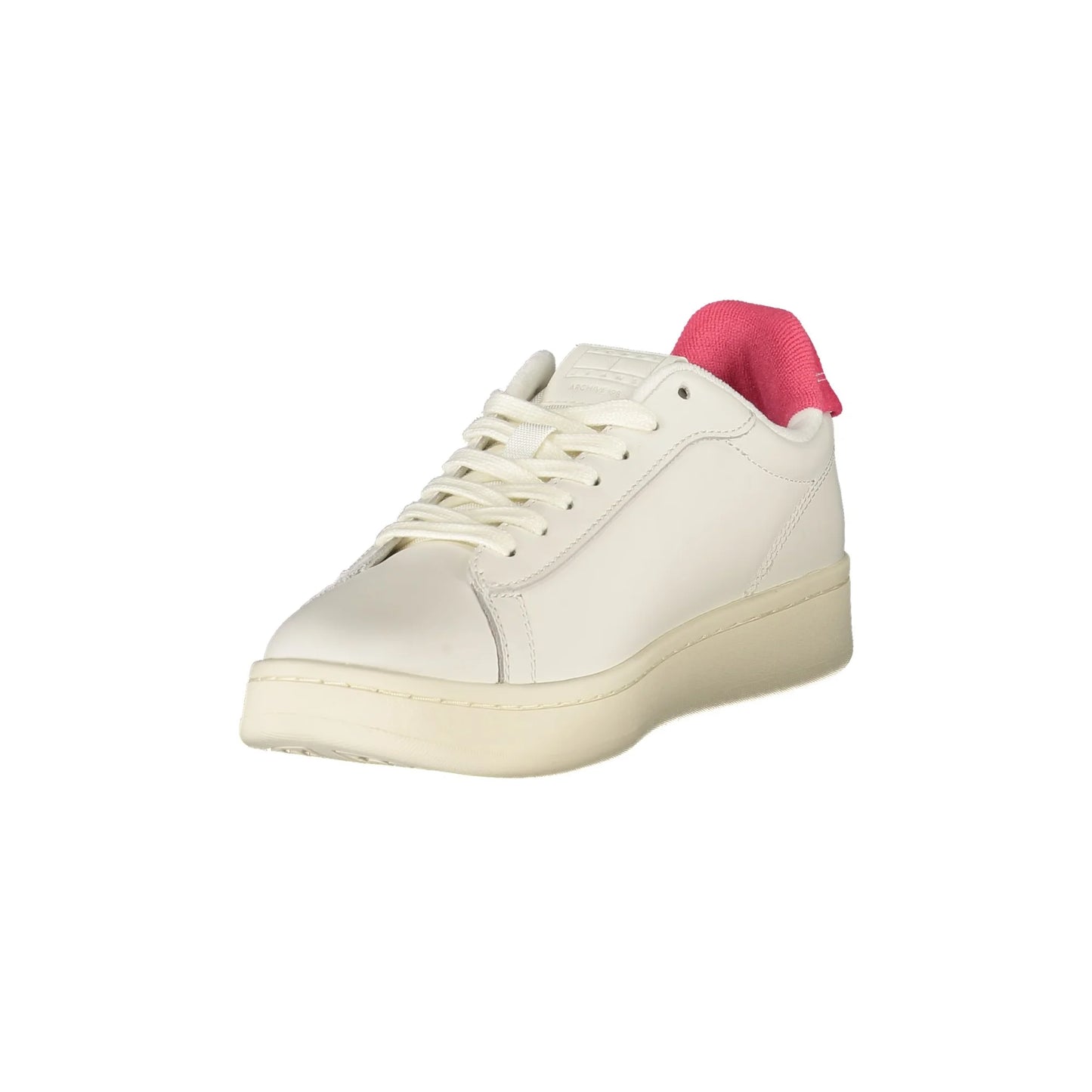 TOMMY HILFIGER Sneakers Donna Bianche con Dettagli Fuxia bianco - vista 3