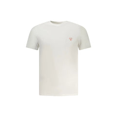 Guess Jeans T-Shirt Manches Courtes Homme Blanche Imprimé Logo