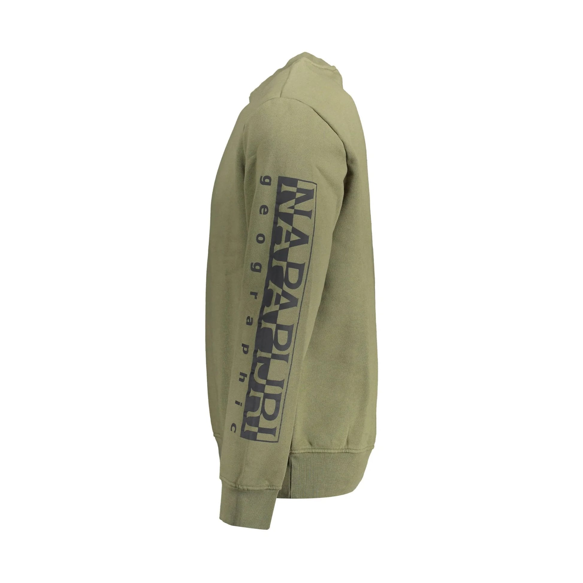 Napapijri Felpa Maniche Lunghe Uomo Verde Stampa Logo Felpe - vista 3
