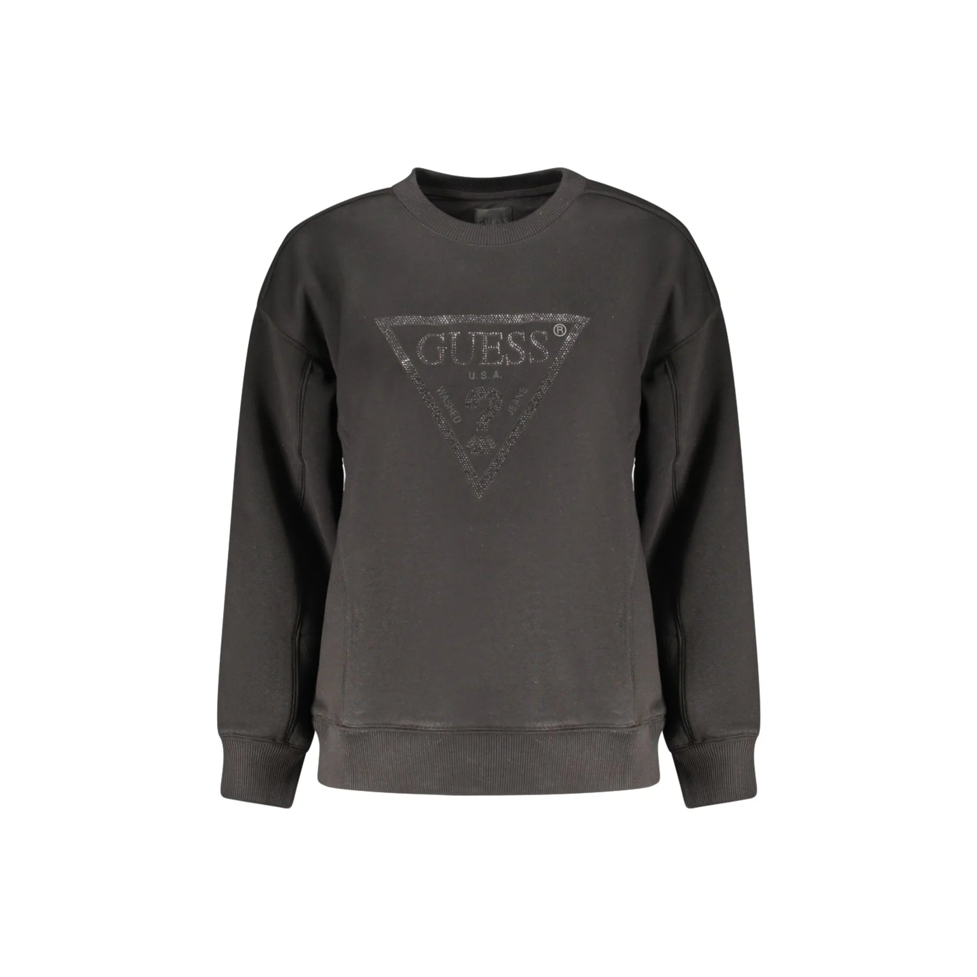 GUESS JEANS FELPA SENZA ZIP DONNA NERO