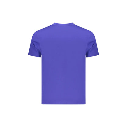 Napapijri T-Shirt Uomo Blu Maniche Corte Girocollo Ricamo Logo - vista 2