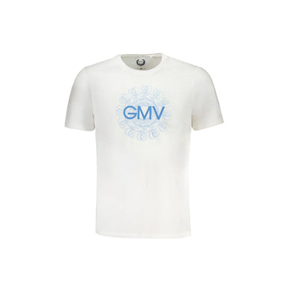 Gian Marco Venturi T-Shirt Maniche Corte Uomo Bianca Stampa Logo Bianco - foto prodotto
