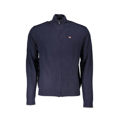 Napapijri Cardigan Homem Azul com Fecho de Correr Mangas Longas