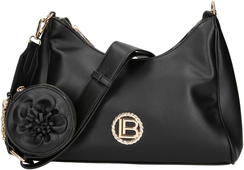 LAURA BIAGIOTTI Borsa Donna Nera Dausette con Tracolla e Portamonete