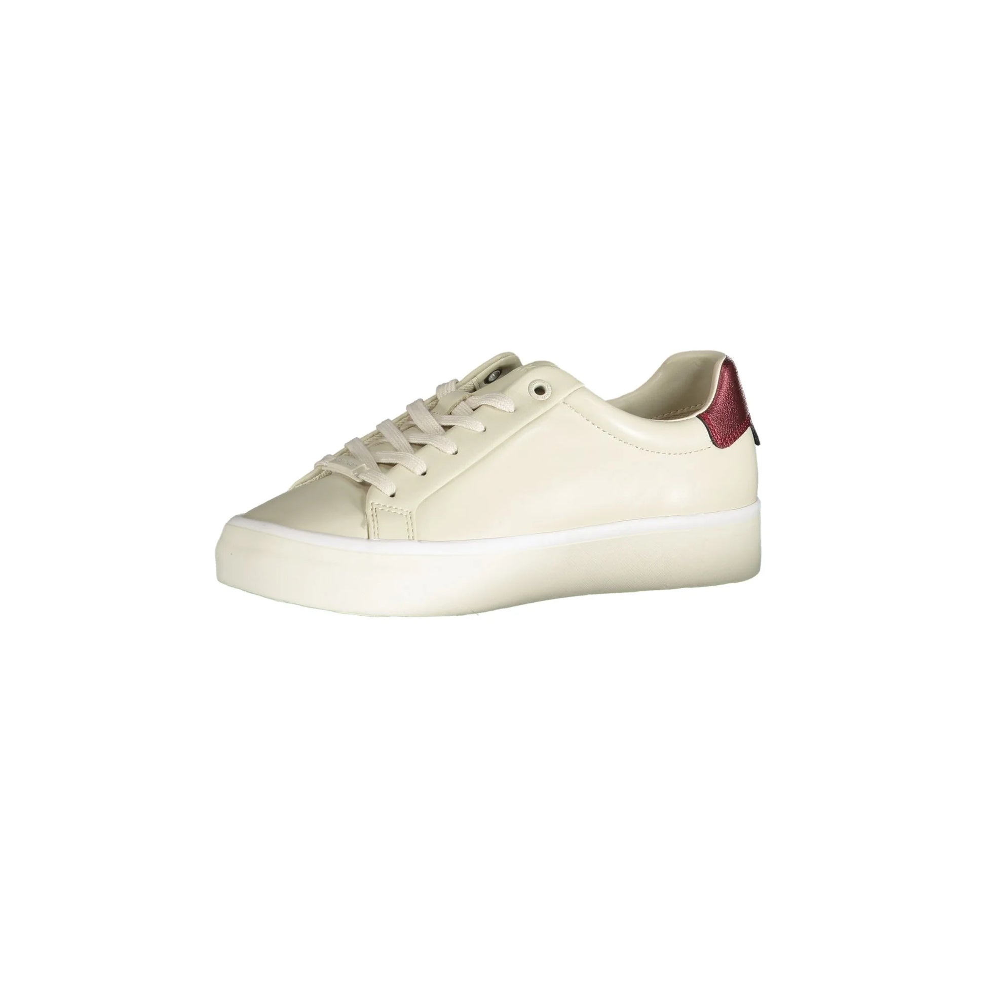 CALVIN KLEIN Scarpe Sneakers Donna Beige con Stampa e Dettagli a Contrasto - vista 3