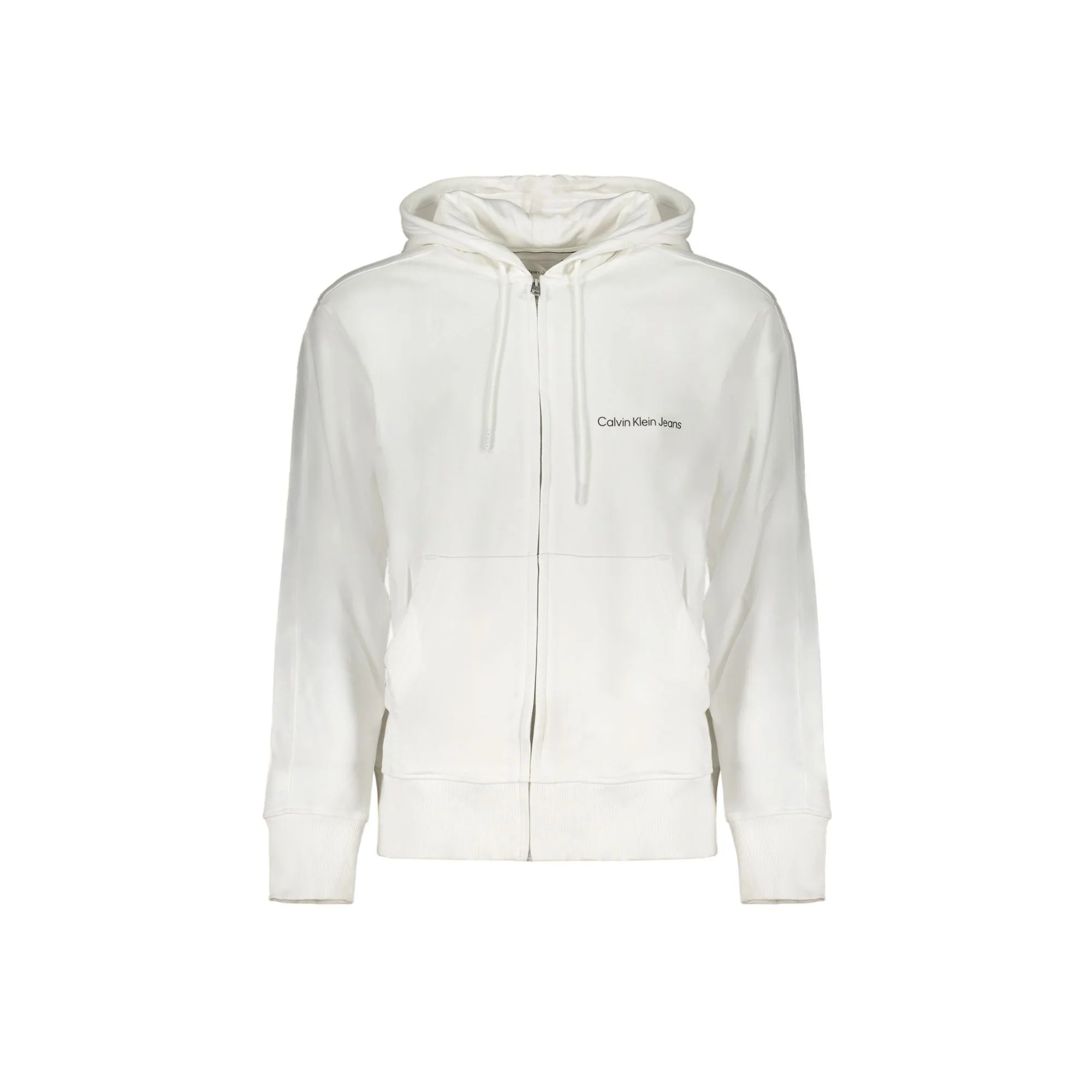 CALVIN KLEIN FELPA CON ZIP UOMO BIANCO