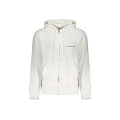 Calvin Klein Felpa Maniche Lunghe Uomo Bianca Zip