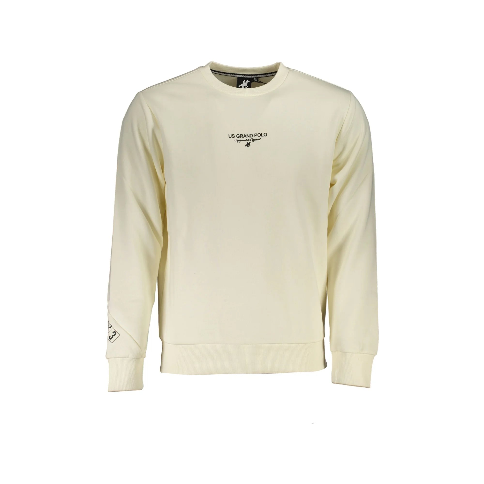 U.S. GRAND POLO FELPA SENZA ZIP UOMO BIANCO