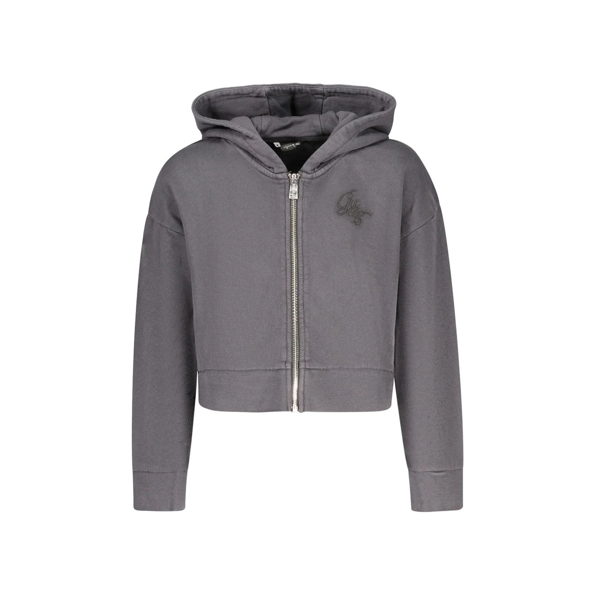 GUESS JEANS FELPA CON ZIP BAMBINA NERO