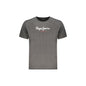 Pepe Jeans T-Shirt Maniche Corte Uomo Grigia Stampa Logo Grigio - foto prodotto